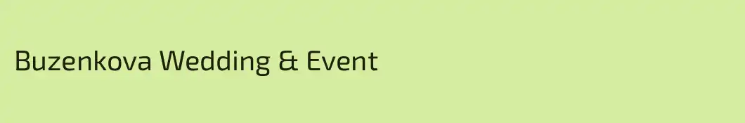 Buzenkova Wedding & Event